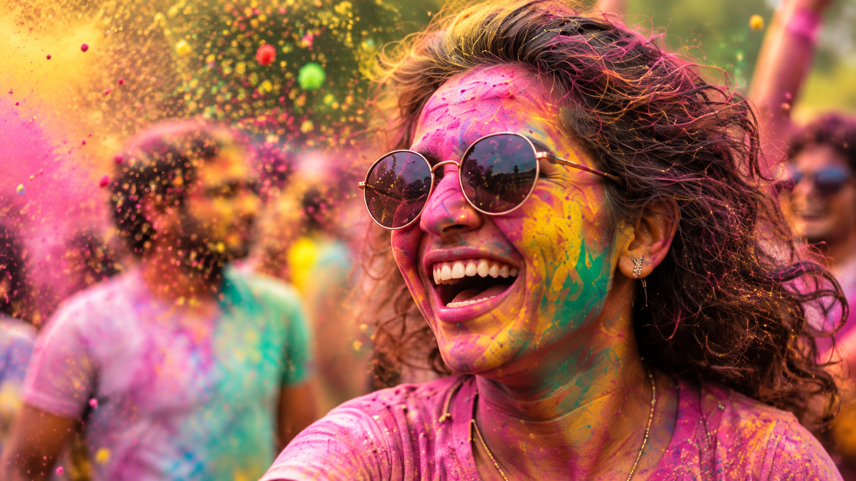 Colourful festival celebration