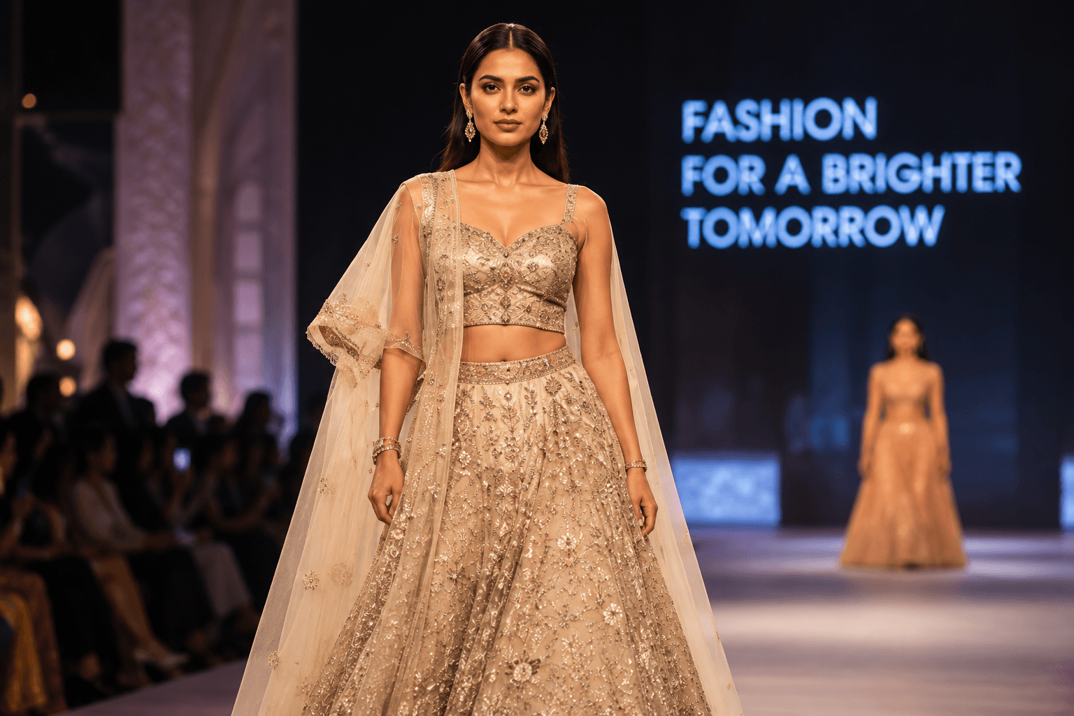 Indian fashion show on a runway